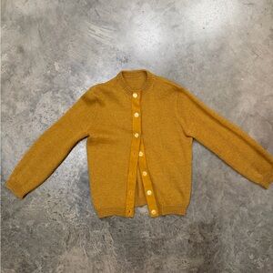 Vintage Mustard Wool Cardigan